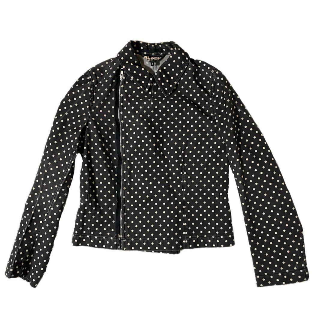 BLACK comme des garçons ドット柄　ライダースジャケット