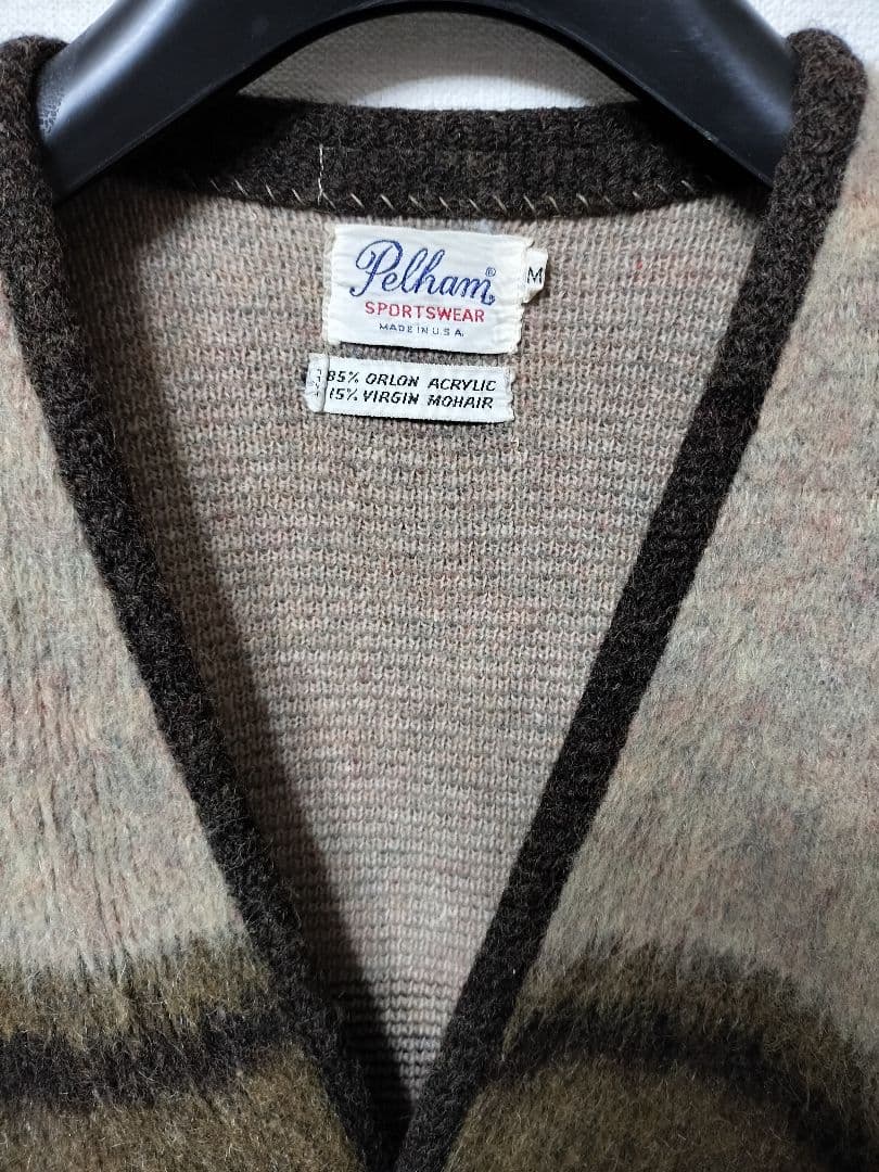 60s 70s pelham ヴィンテージ モヘアカーディガン USA製