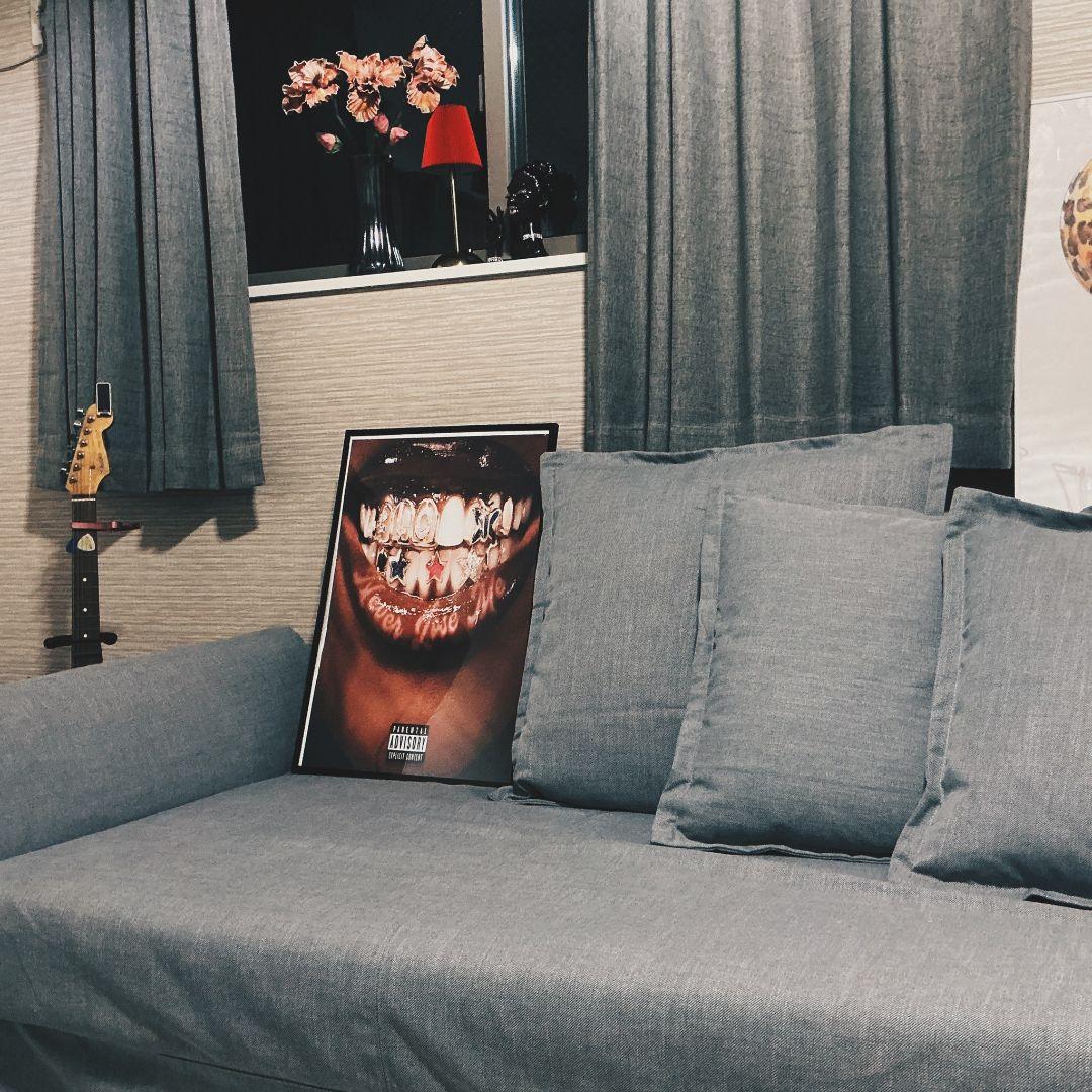 イケア ホルムスンド 3人掛けソファベッド 引き取りのかた19800円