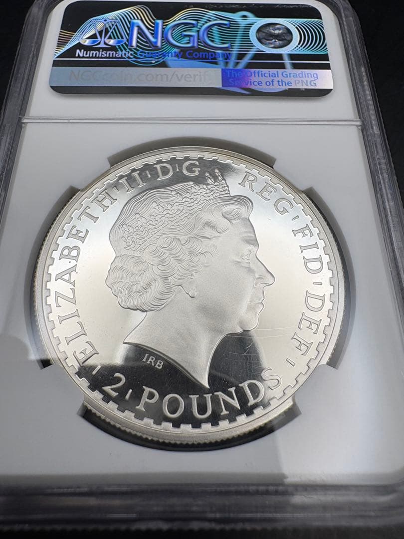 2008 ブリタニア 銀貨 NGC PF69UCウルトラカメオ スラブ欠けあり