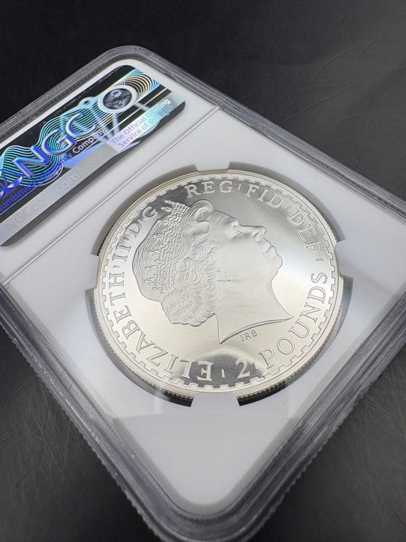 2008 ブリタニア 銀貨 NGC PF69UCウルトラカメオ スラブ欠けあり
