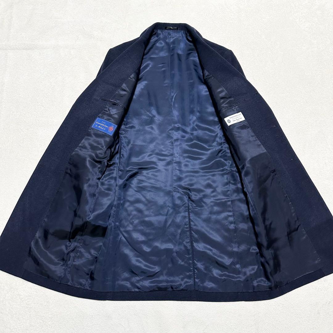 090 定価18万 極美品 トゥモローランド ゼニア カシミヤコート 濃紺