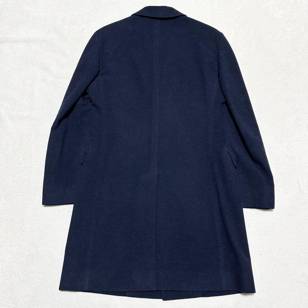 090 定価18万 極美品 トゥモローランド ゼニア カシミヤコート 濃紺