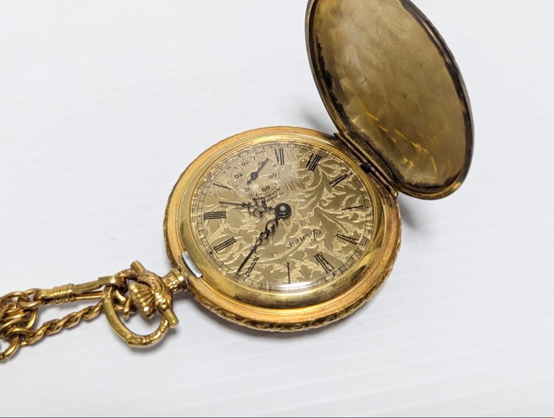 479 完動品 ARNEX 懐中時計 ゴールド スモセコ アンティーク