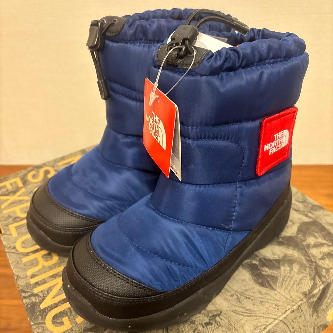 THE NORTH FACE ヌプシ キッズブーツ ロゴ ネイビー 21cm