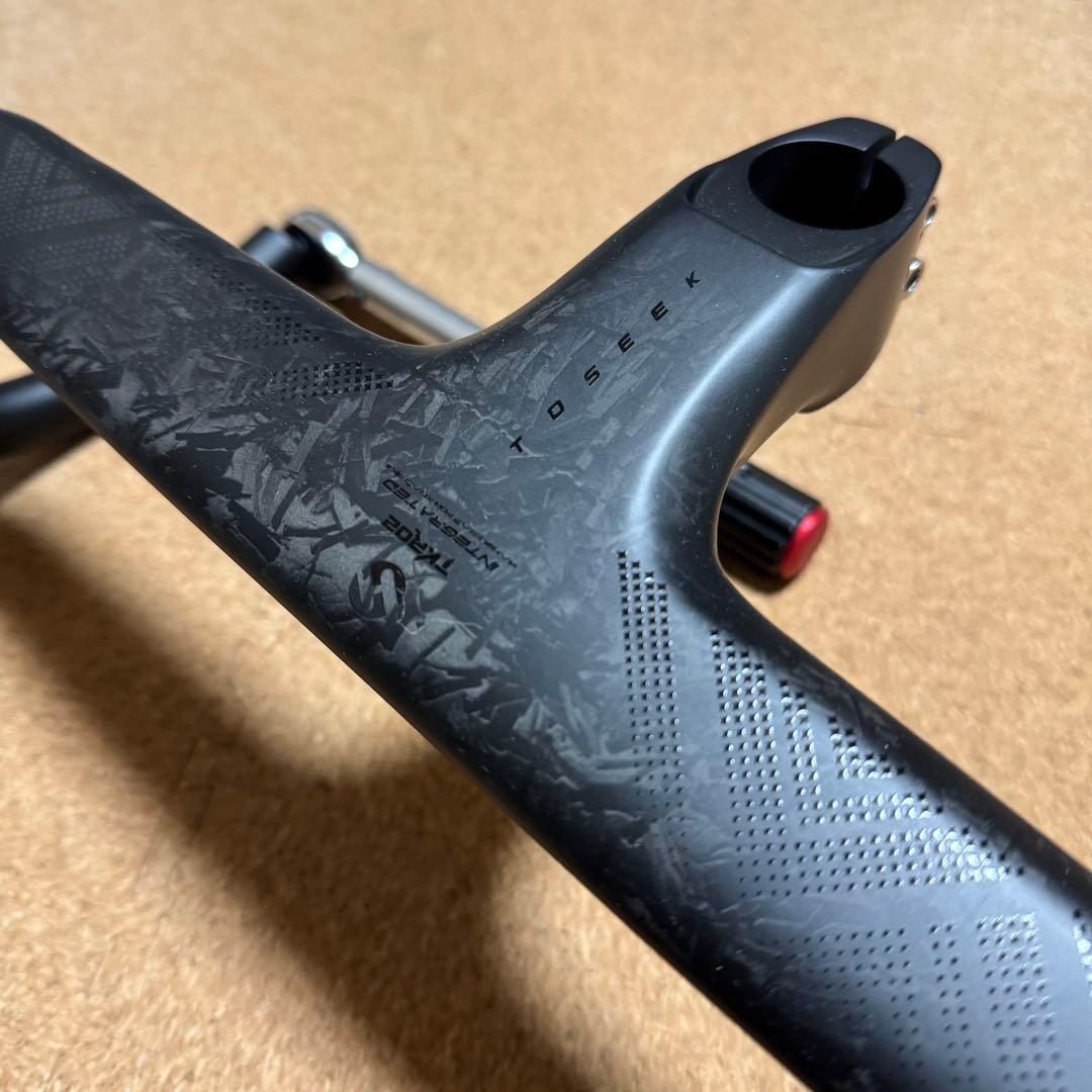 ロードバイク　一体型　カーボン　エアロ　ドロップハンドル　400-90mm