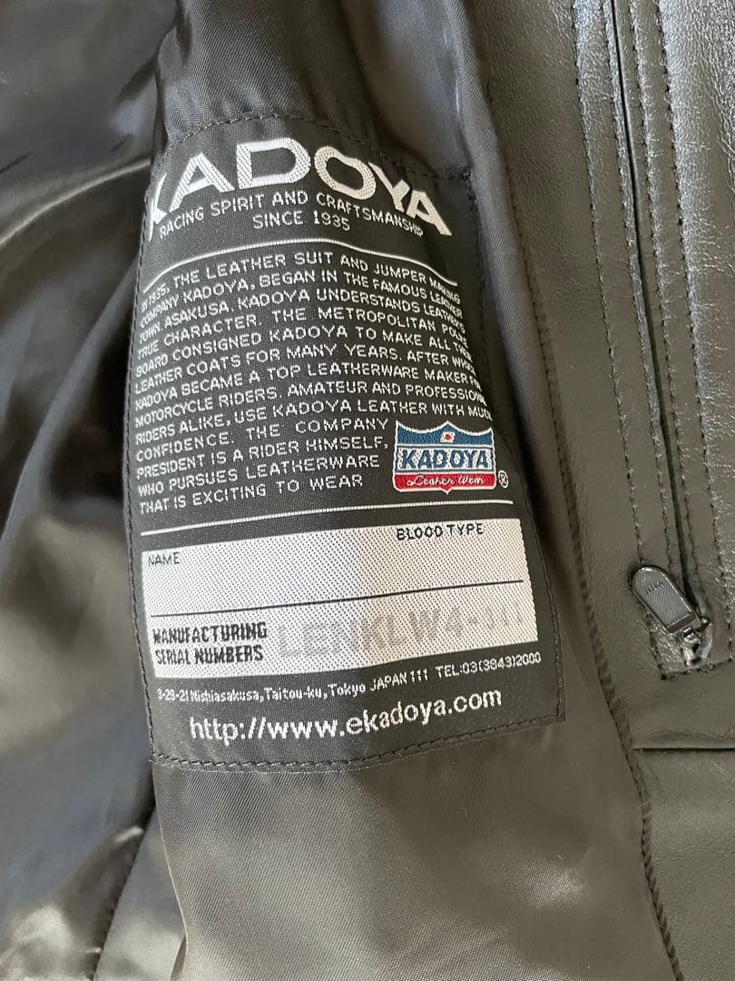 レディース ブラック ダブルライダースジャケットKADOYA