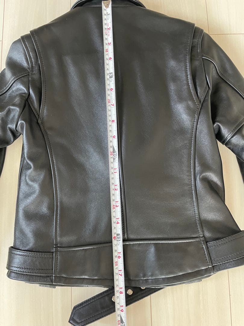 レディース ブラック ダブルライダースジャケットKADOYA