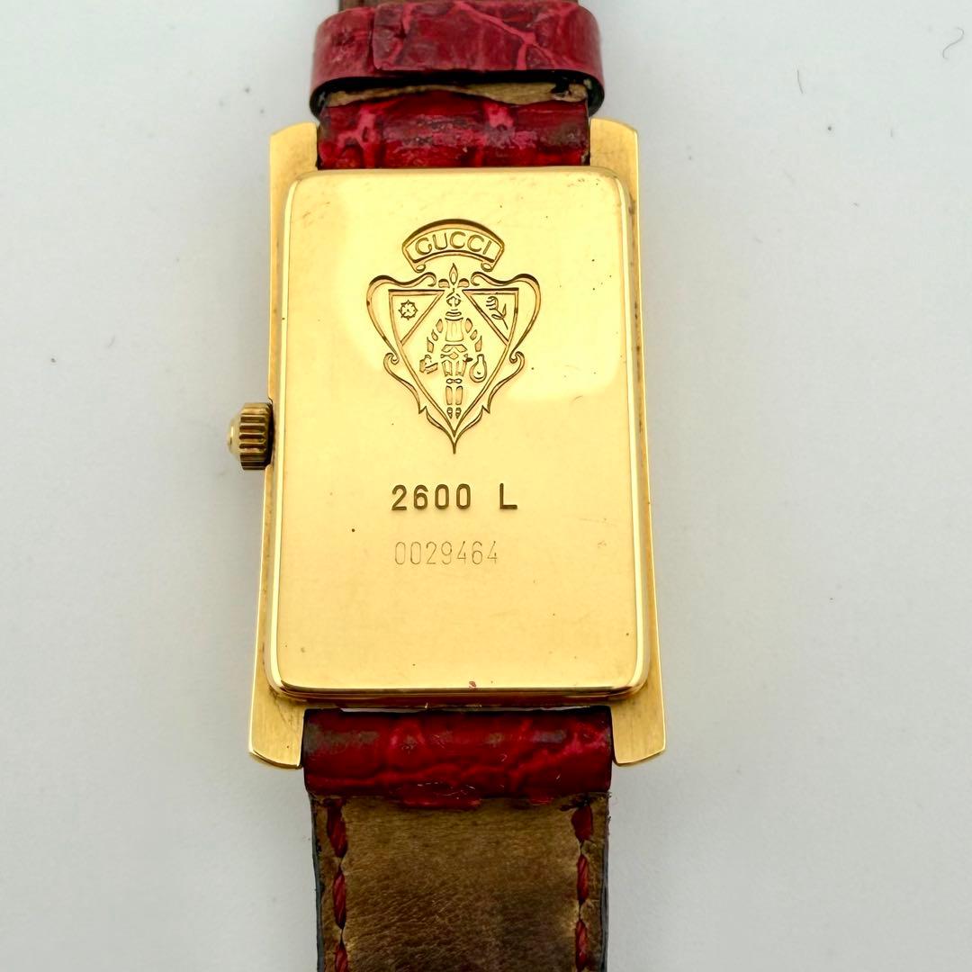 【新品電池/稼働】グッチ 2600L 腕時計 シェリーライン ローマン スイス