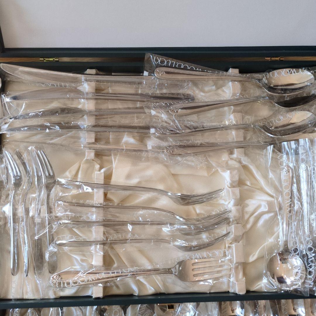 もりラッキーウッド8種40点ステンレス製カトラリーセット