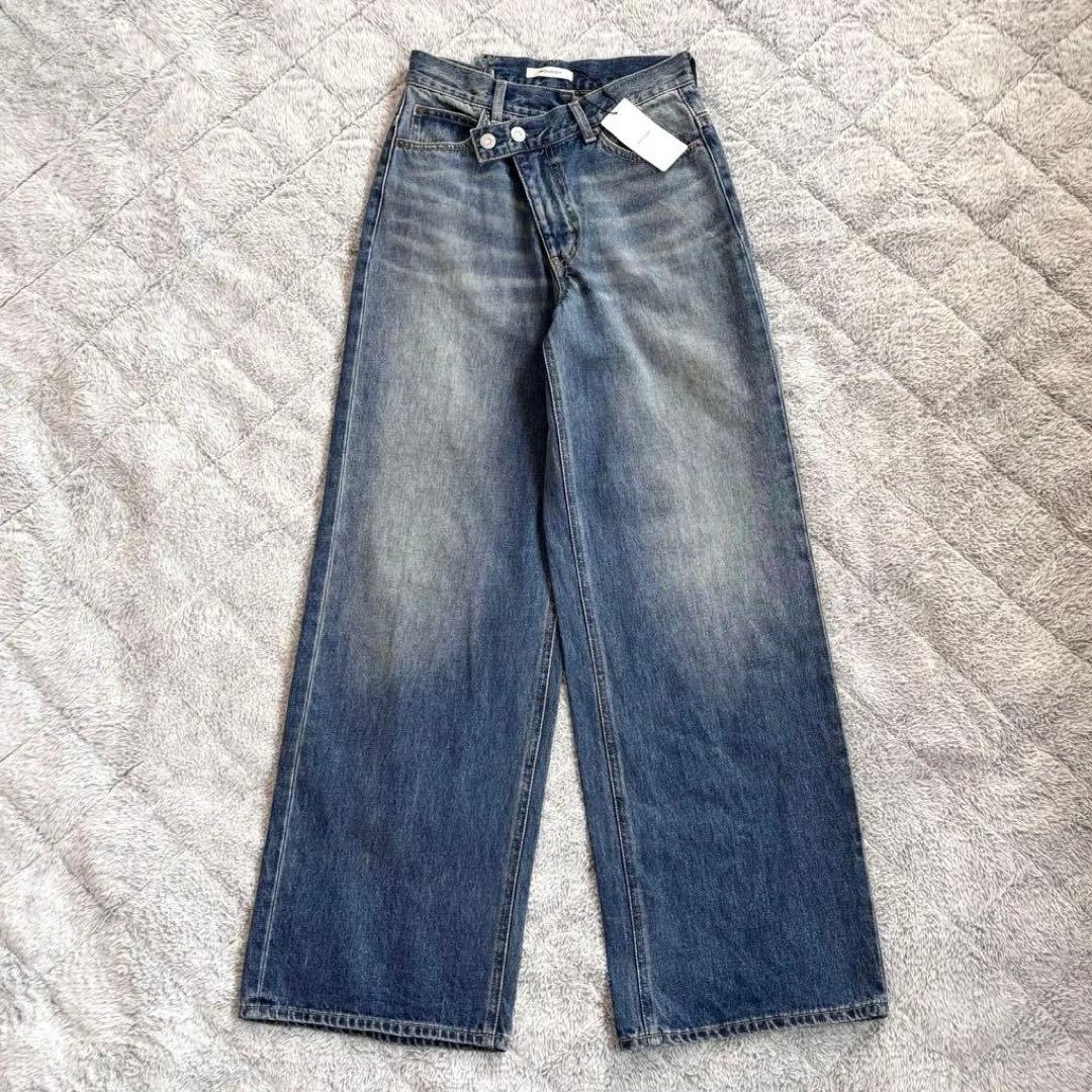 【タグ付】MOUSSY CROSS WAIST WIDE STRAIGHT 2