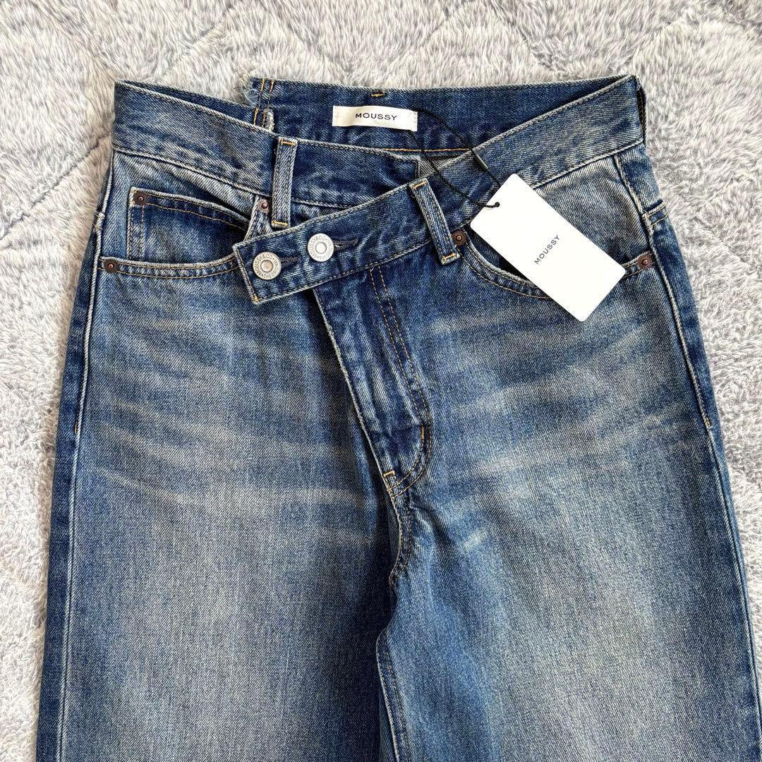 【タグ付】MOUSSY CROSS WAIST WIDE STRAIGHT 2