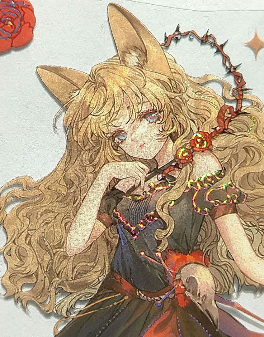 ☆再販☆J57＃赤狐烟雨(镭射银)一木一横墨魚様マステ切り売り海外人物