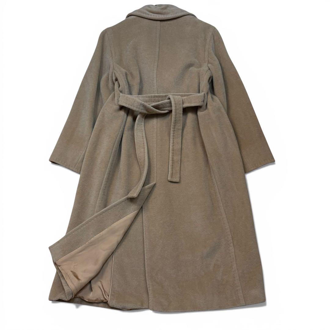 美品 マックスマーラ 白タグ カシミヤ ベルテッドコート キャメル サイズ38