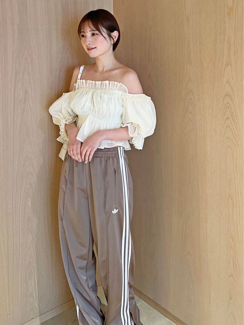 SNIDEL ギャザーオフショルブラウス