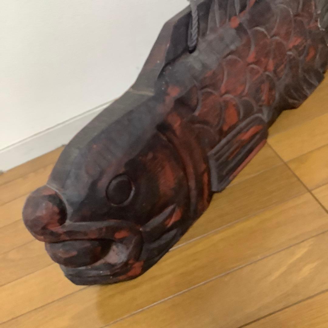 木製魚板　魚鼓　仏教法具　骨董打楽器　特大