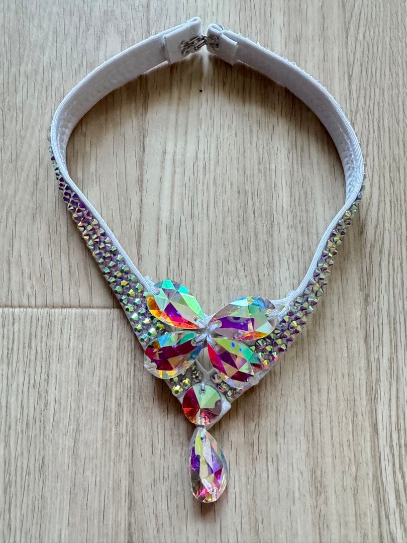 美品　社交ダンスドレス　スタンダードドレス　ホワイトドレス　ふわふわドレス