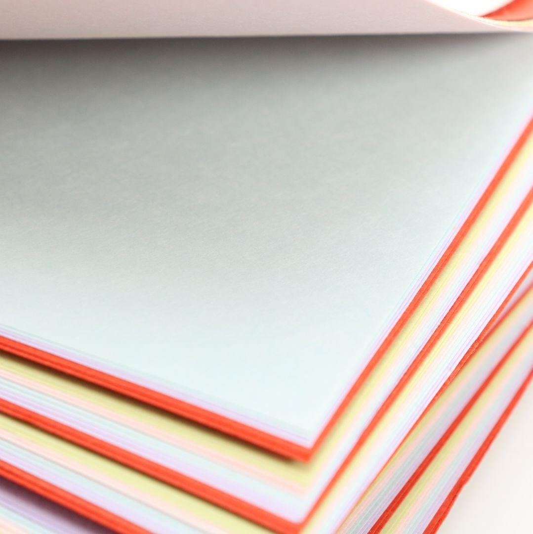 山崎吉左衛門作 檀紙五色 紙釜敷 共箱 茶道具　C180　1F18