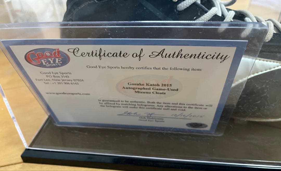 【鑑定書付き】加藤豪将選手 実使用サイン付きスパイク&シューズ