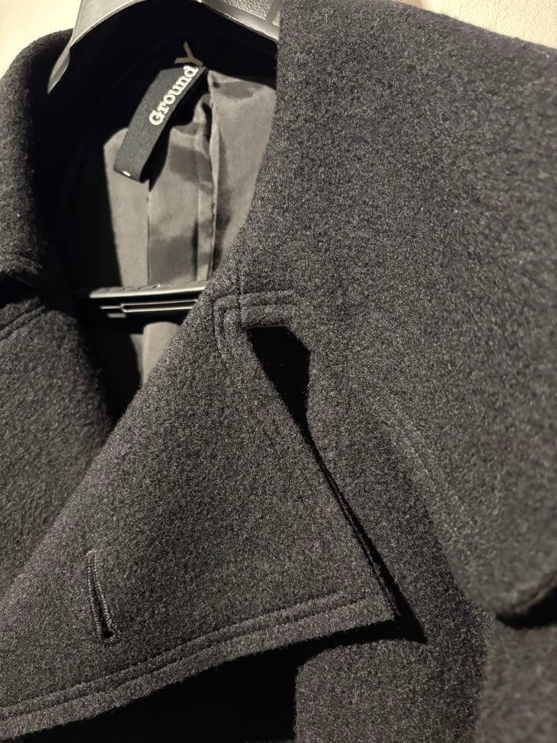 d*3様 ヨウジヤマモト グラウンドワイ　Ground Y ウール トレンチコー