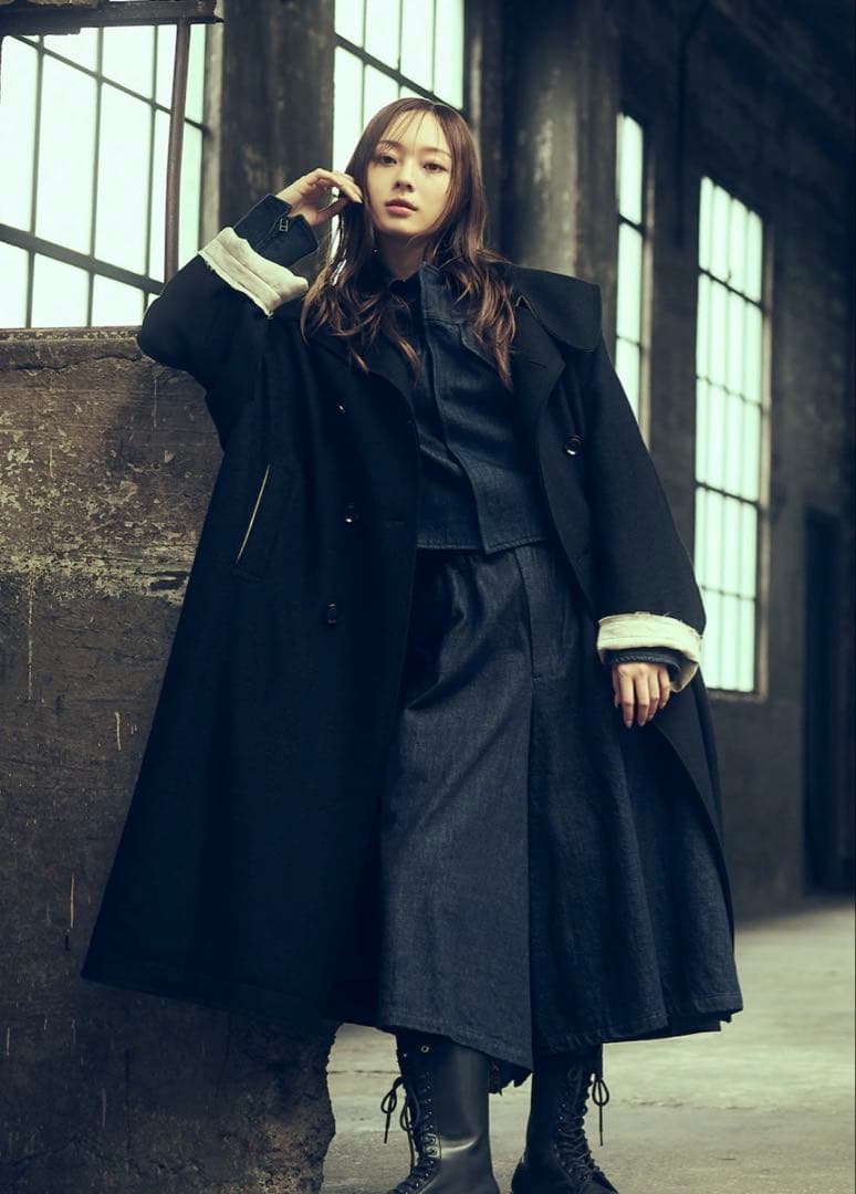 d*3様 ヨウジヤマモト グラウンドワイ　Ground Y ウール トレンチコー