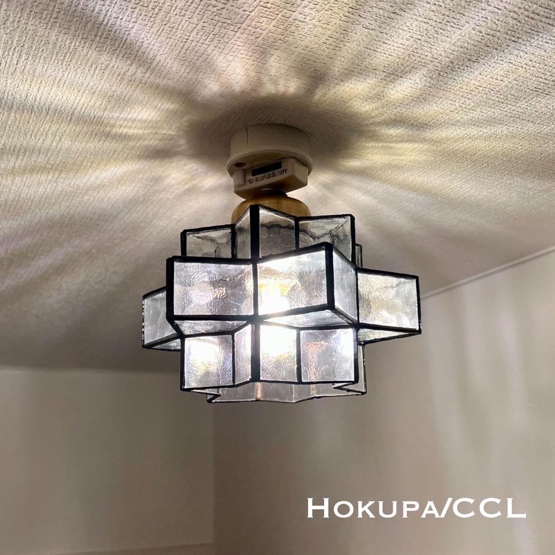 天井照明 シーリングライト Hokupa/CCL ステンドグラス E26 LED
