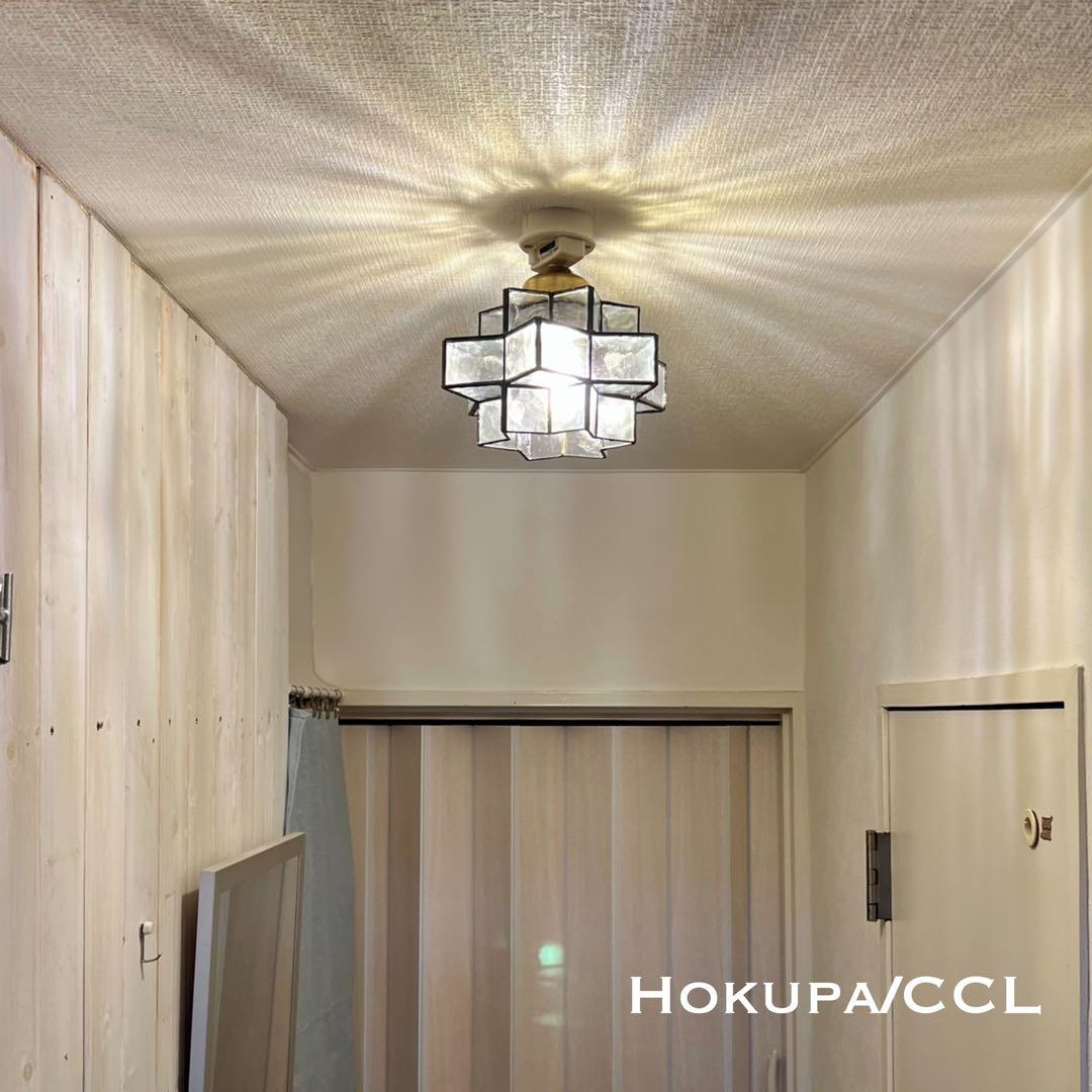 天井照明 シーリングライト Hokupa/CCL ステンドグラス E26 LED