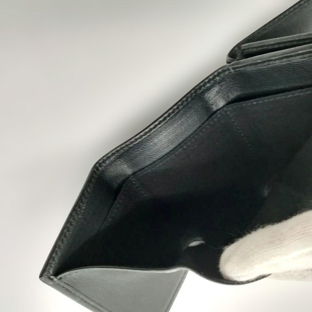 バレンシアガ　BALENCIAGA　三つ折り財布　エブリデイ　ロゴ　ブラック