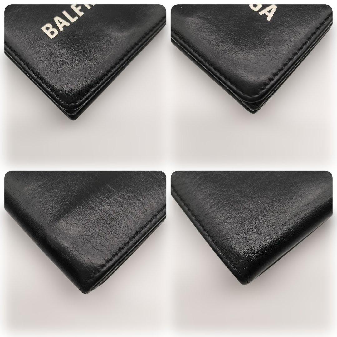 バレンシアガ　BALENCIAGA　三つ折り財布　エブリデイ　ロゴ　ブラック