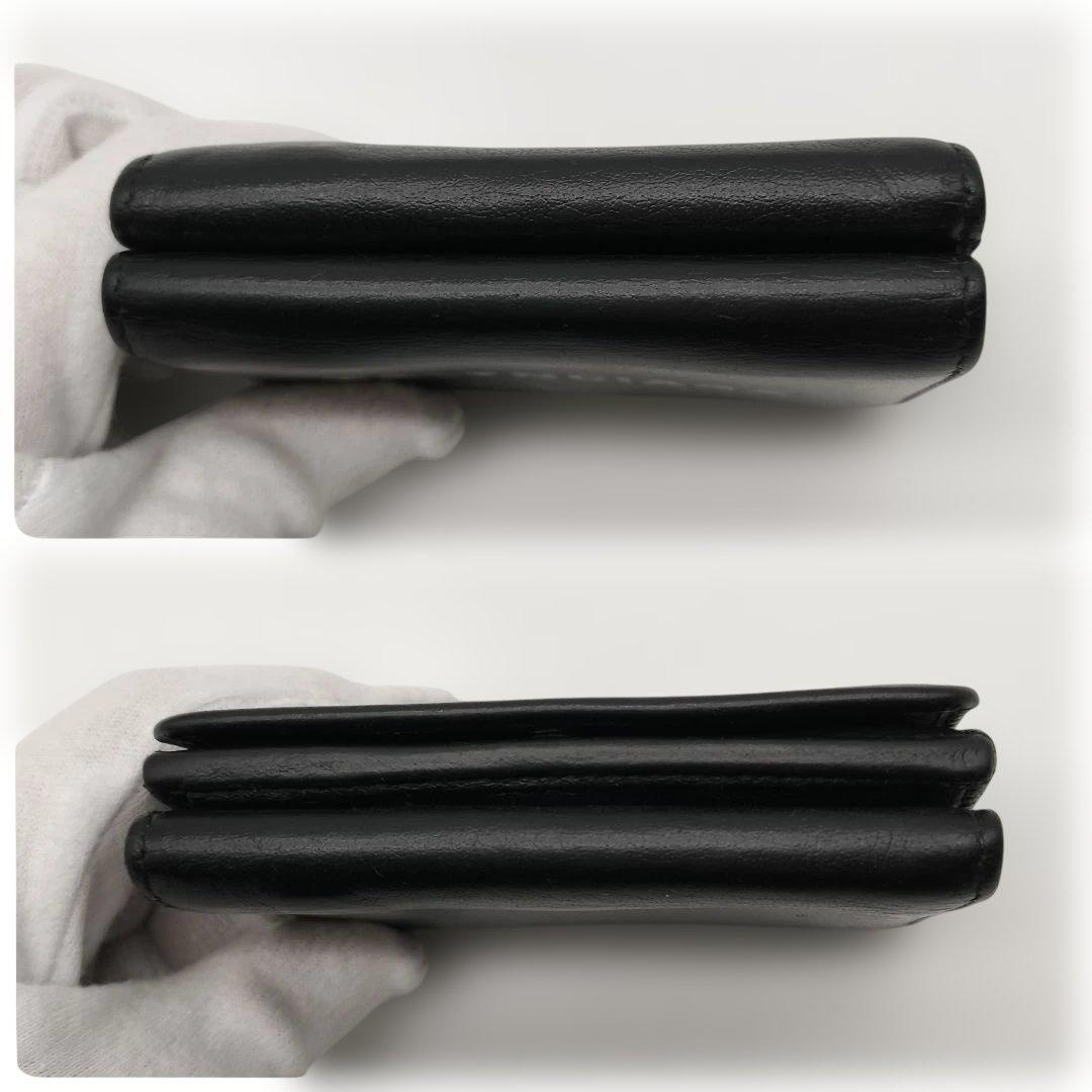 バレンシアガ　BALENCIAGA　三つ折り財布　エブリデイ　ロゴ　ブラック