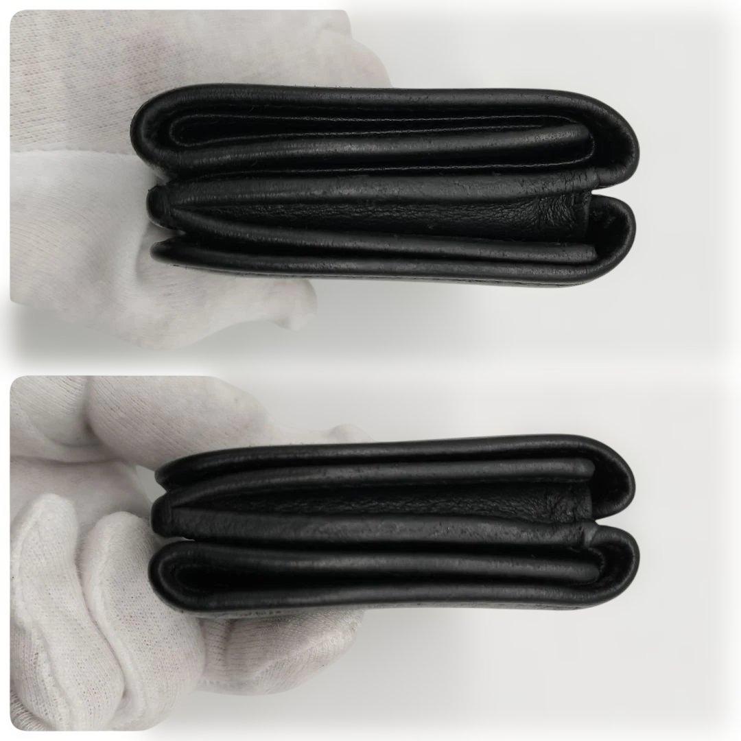 バレンシアガ　BALENCIAGA　三つ折り財布　エブリデイ　ロゴ　ブラック