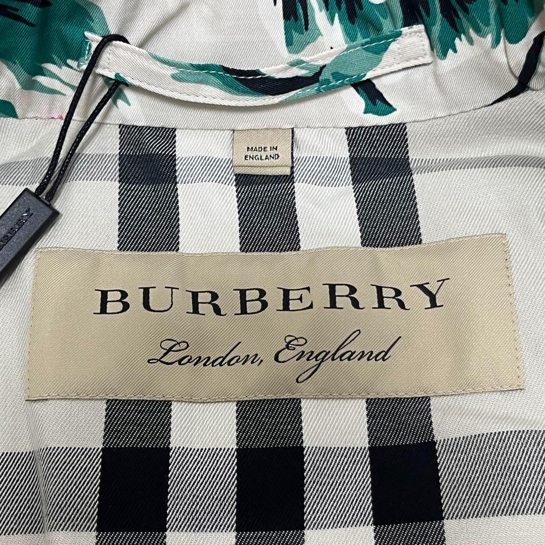 未使用保管品 バーバリー ボタニカル トレンチコート 花柄 ベルト XS