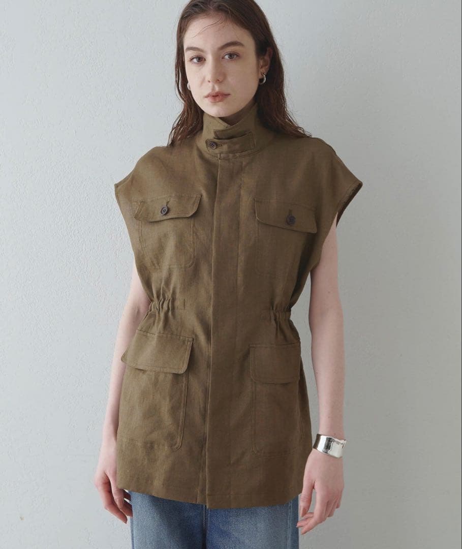 新品未使用【Drawing Numbers】　コンチネンタルリネンベスト