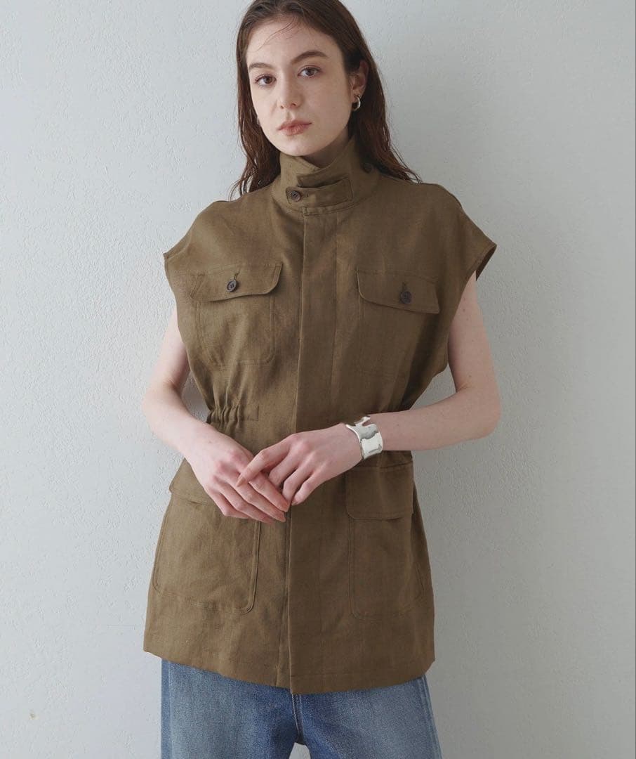 新品未使用【Drawing Numbers】　コンチネンタルリネンベスト