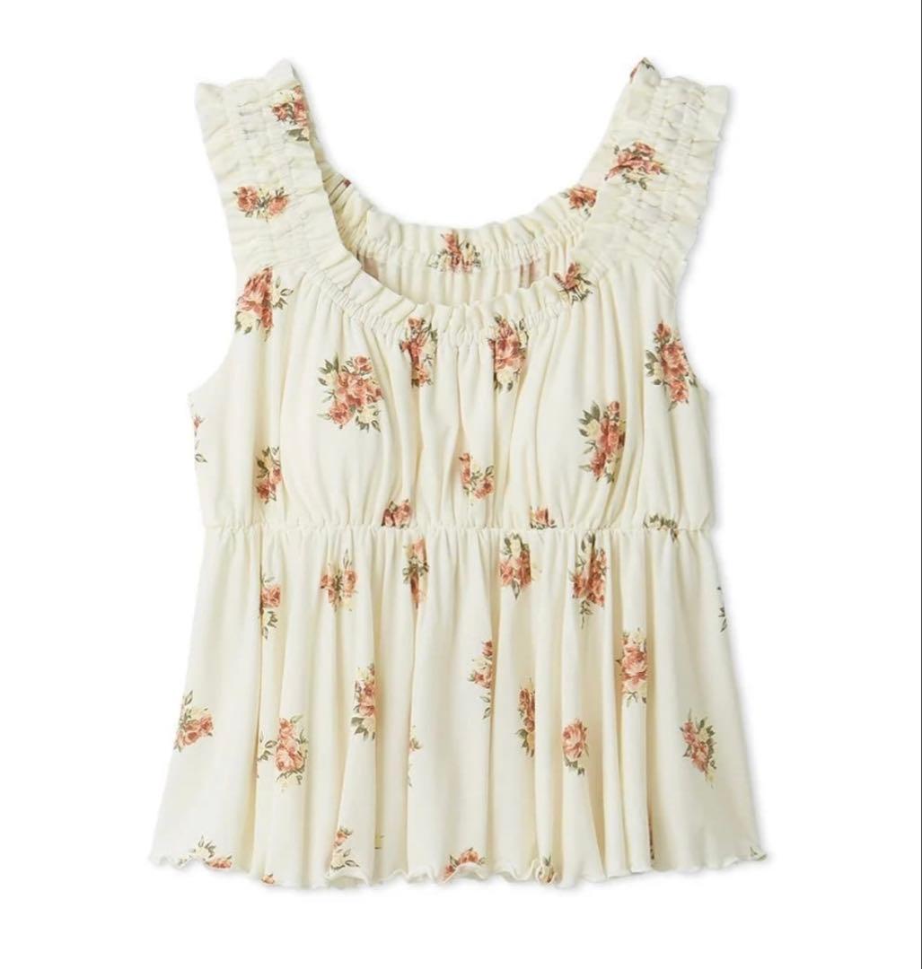 gelato pique 花柄カップインタンクトップ ロングパンツ