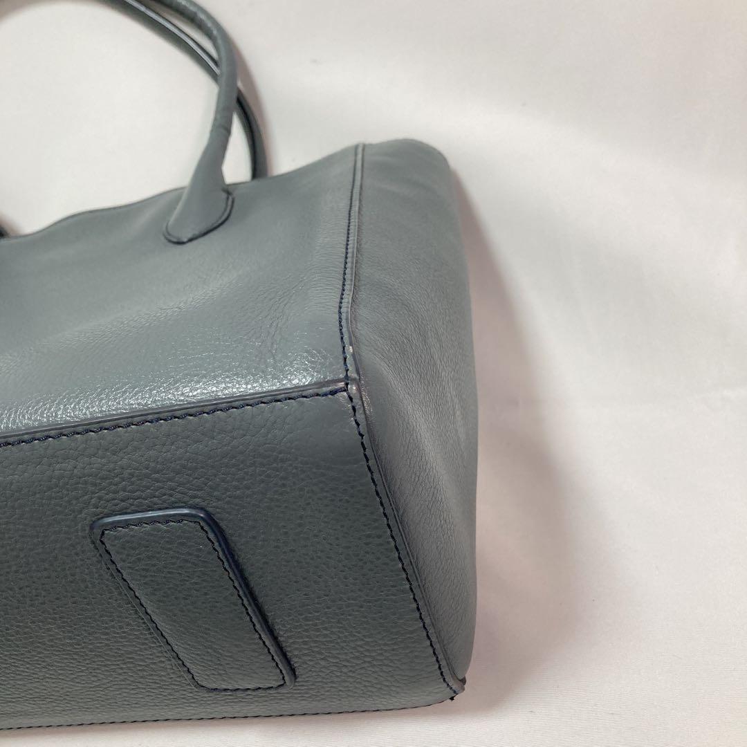 【美品】MOTHERHOUSE マザーハウス リン オープントートバッグ GRY