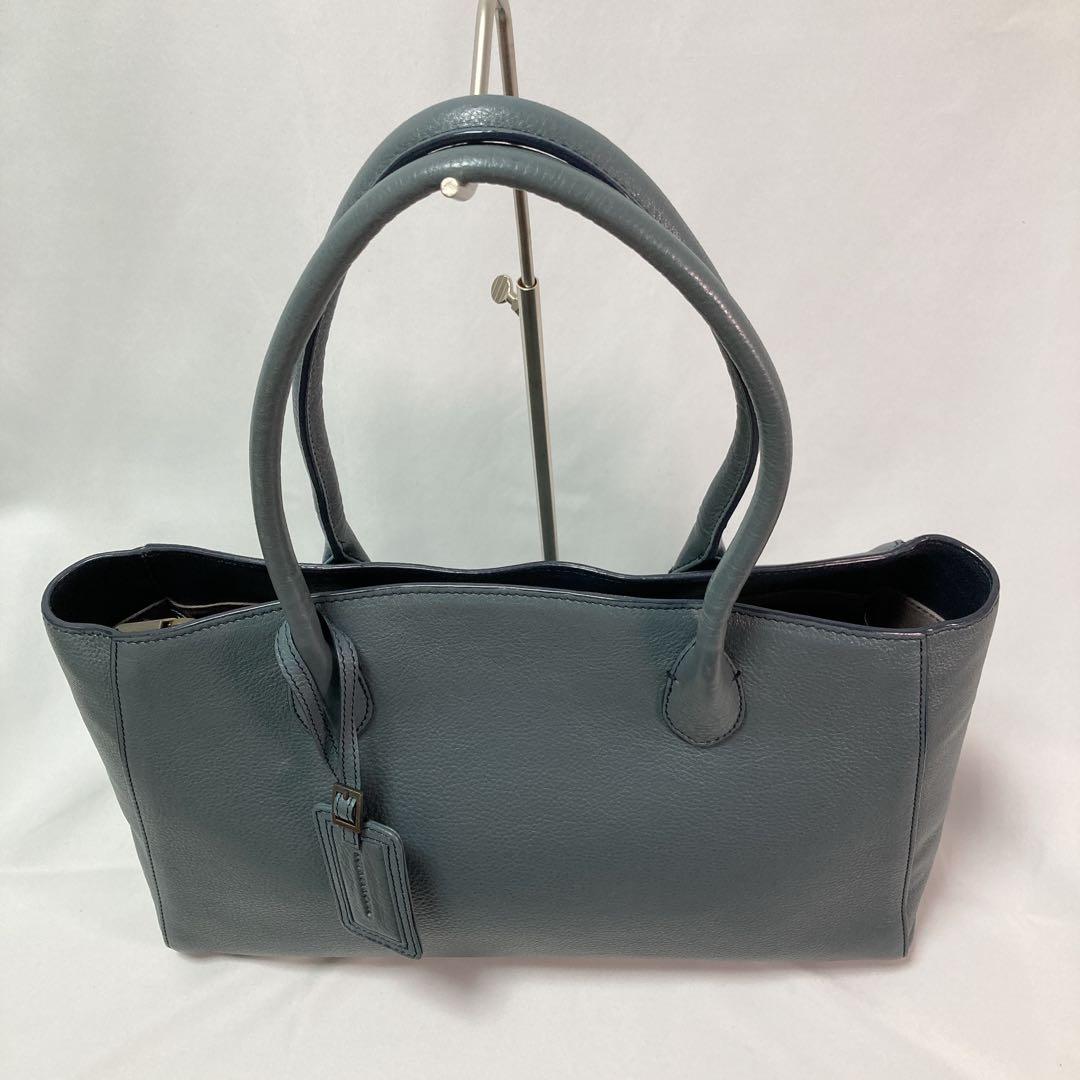 【美品】MOTHERHOUSE マザーハウス リン オープントートバッグ GRY