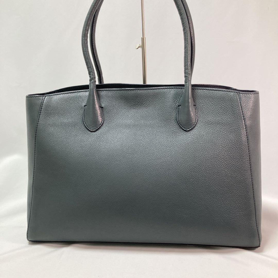 【美品】MOTHERHOUSE マザーハウス リン オープントートバッグ GRY