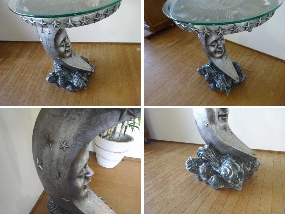 太陽と月テーブル/太陽・月・星をモチーフにした幻想的なテーブル・カフェテーブル