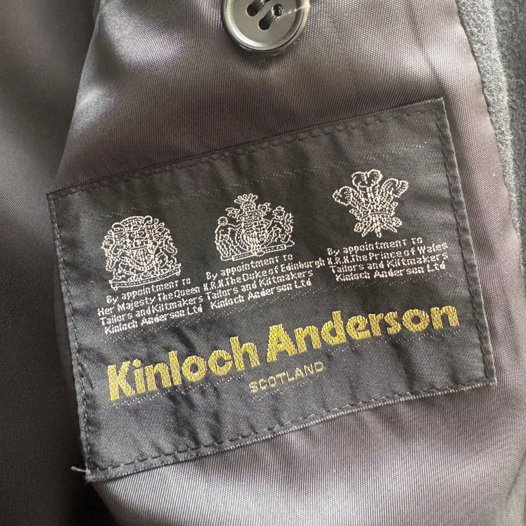 キンロックアンダーソン　チェスターコート　ロング　カシミヤ100％　L　黒