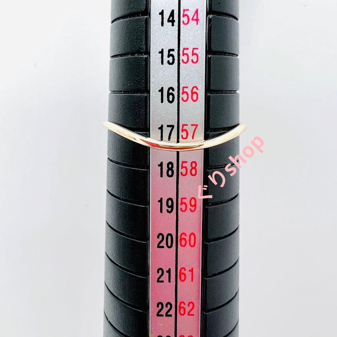 ete K10 YG 【現行品】レイヤード ウェーヴ リング 17号