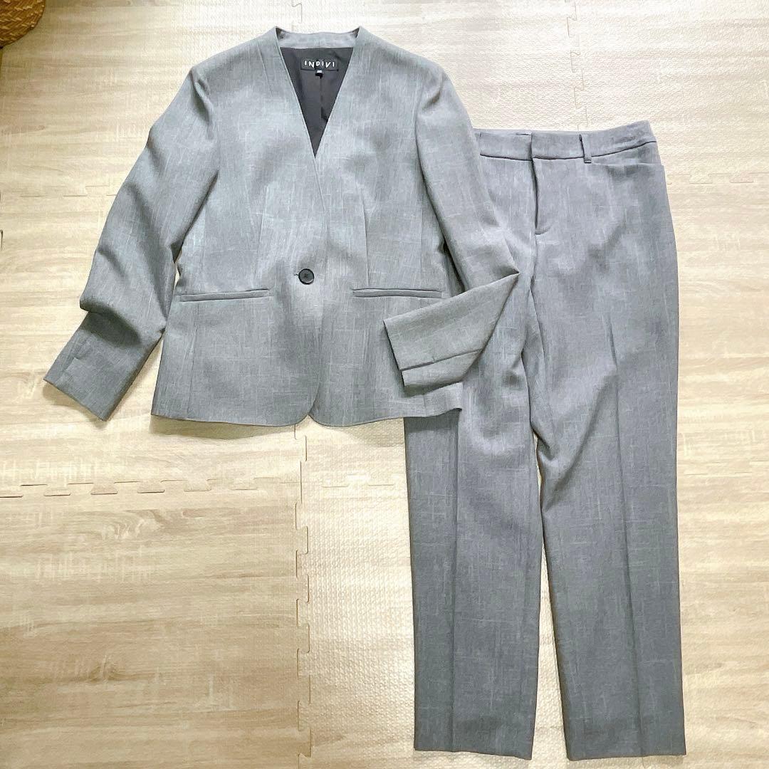 極美品⚑ INDIVI インディヴィ 現行品 洗える パンツスーツ 38 M