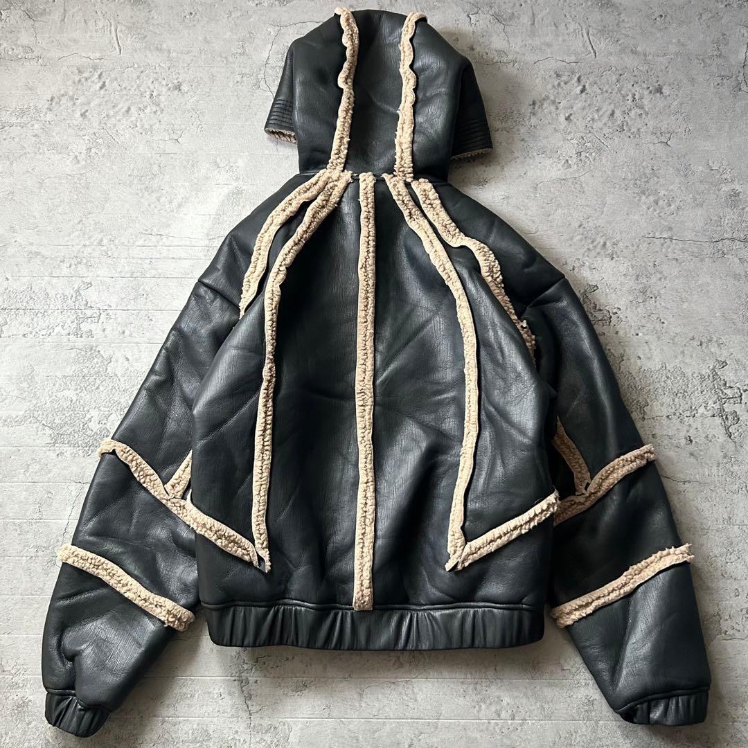 地底人オンライン CROWORLD ラムフリース フーディー ジャケット L