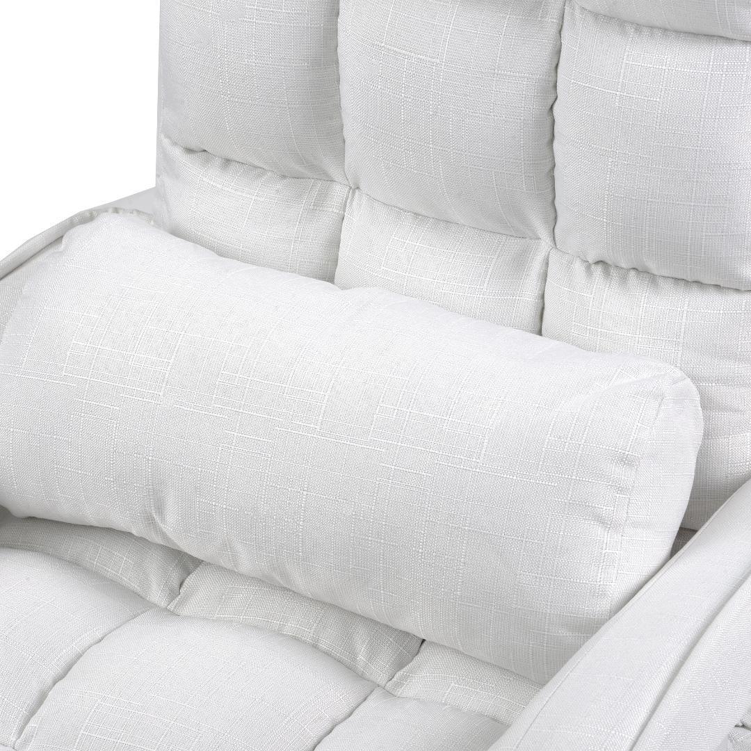 座椅子リクライニング14段ギア リクライニングチェアーコンパクト【ホワイト】