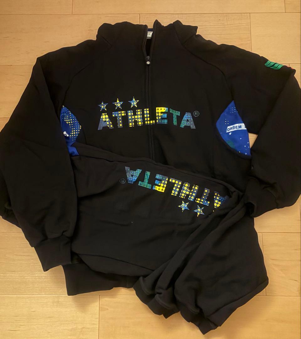 ATHLETA フード付きスウェット黒/青
