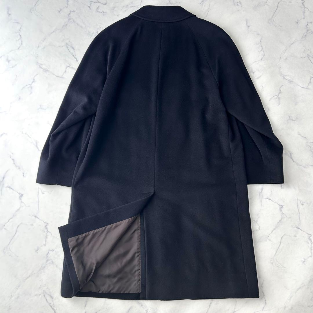 極美品✨　ピュアカシミヤ100%　サンヨーコート　ステンカラーコート　比翼　黒