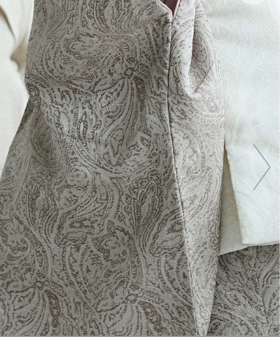 utatane 七五三 着物 3歳 男の子 被布セット オフホワイト ベージュ