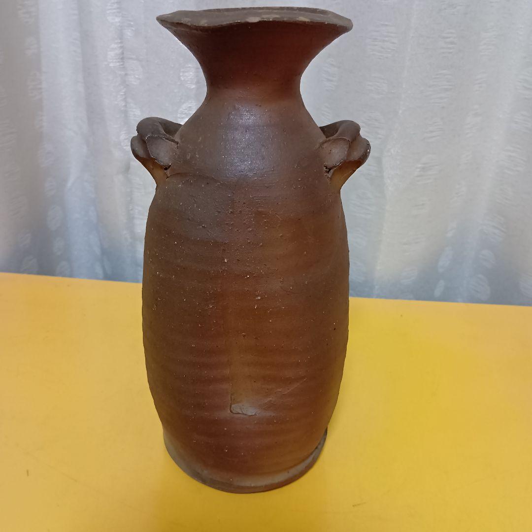 骨董品　花瓶　花入　花器　志戸呂焼　美術品　耳付花入　高級品　極美品‼️