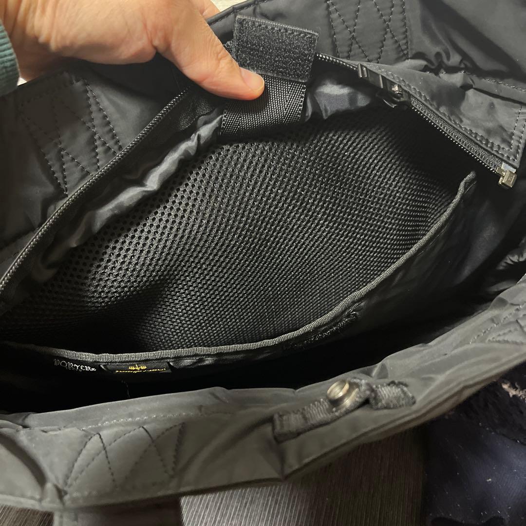 PORTER ナイロントートバッグ ブラック マチ拡張ファスナー付き ポーター