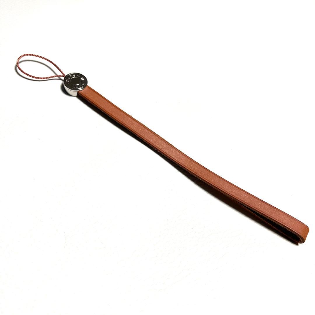 【美品】HERMES エルメス 携帯ストラップ セリエ レザー シルバー金具